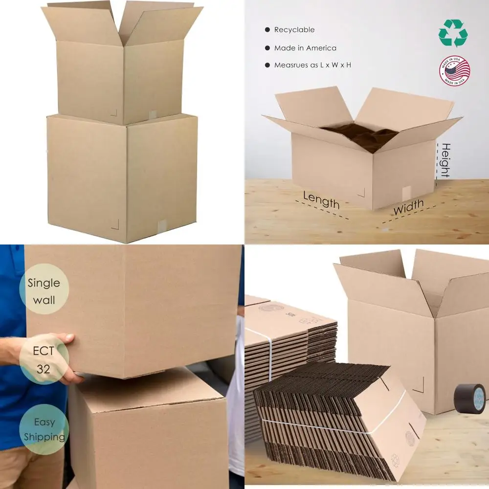 

20x20x16 Corrugated Cardboard Shipping Boxes 15-Pack - Brown/Kraft for Mailing, Packing, Moving, Storage Business Solutions