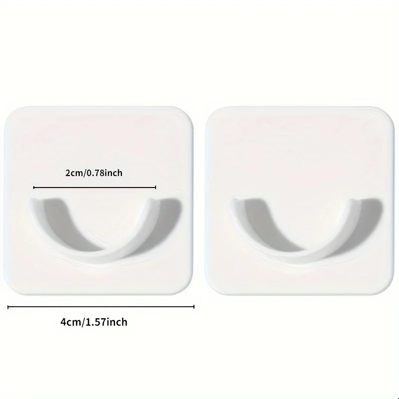 2pcs/set, Punch-free Wall Hook, Door Decoration Key Rack, Punch-free Wall Hook, Adhesive Strong Load-bearing Door Rear Hook