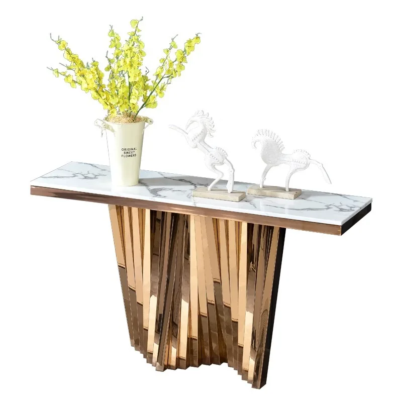 

Postmodern light luxury entrance table designer high-end art entrance table against the wall simple entrance hall entrance