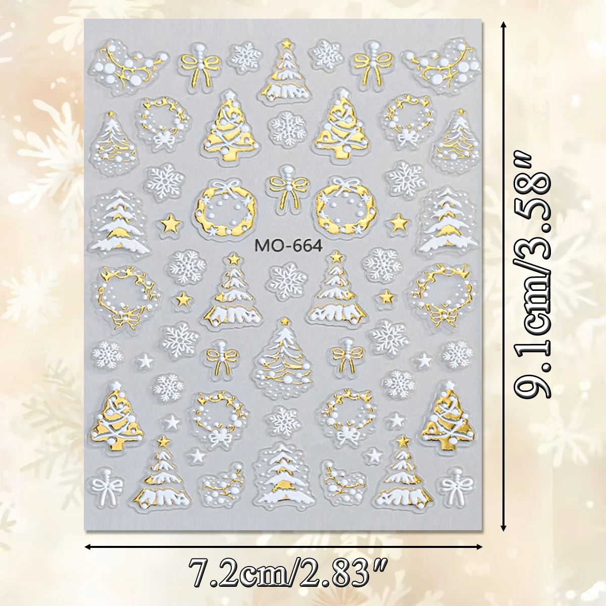 3/6 feuilles 5D noël Nail Art autocollants or argent flocon de neige arbre Santa ongles décalcomanies en relief noël ongles autocollants pour femmes bricolage