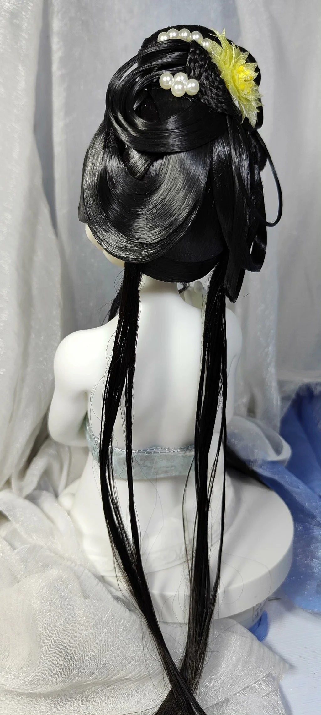 Peruka BJD w skali 1/4 1/3, strój starożytny, Hanfu, wróżka, długie włosy, peruki retro dla BJD/SD MSD SD13, akcesoria dla lalek dziewczęcych SSDF, C2285