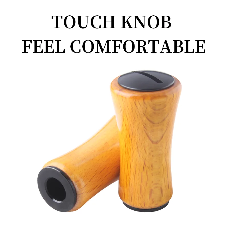 Kawa Fishing Reel Handle Knob Birch Wood Material Carbon Handle With Wood Knob For S/D Spinning And Casting Reel DIY Accessory view 3