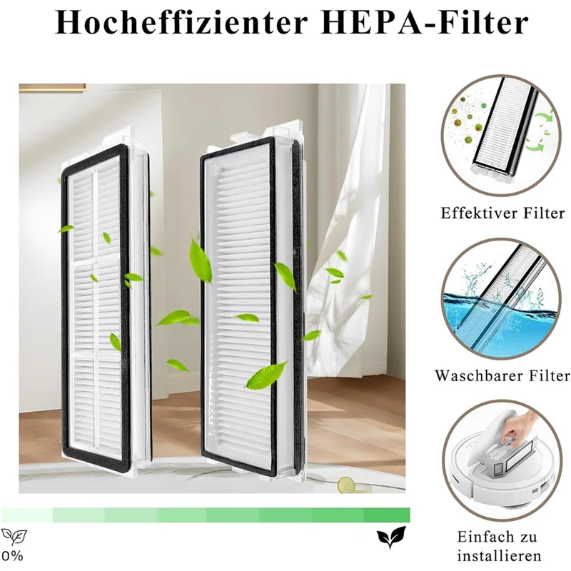 فلتر A74G-HEPA لأجزاء المكنسة الكهربائية Roborock Qrevo S/Qrevo Curve/Qrevo Pro/Qrevo Plus/Qrevo Maxv/Qrevo Edge