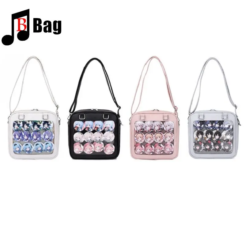 

Japanese JK Uniform Lolita Cosplay Subculture Ita Bags Y2K Girls Women Handbag Crossbody bag Transparen PU Large Capacity Tote