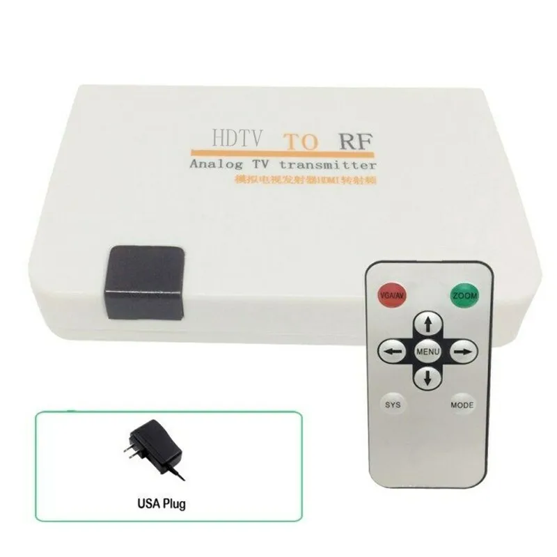 Digital Signal to RF Analog Signal TV Transmitter Box HDMI-compatible to RF Coax Converter Adapter 1080P HDMI to TV Modulator