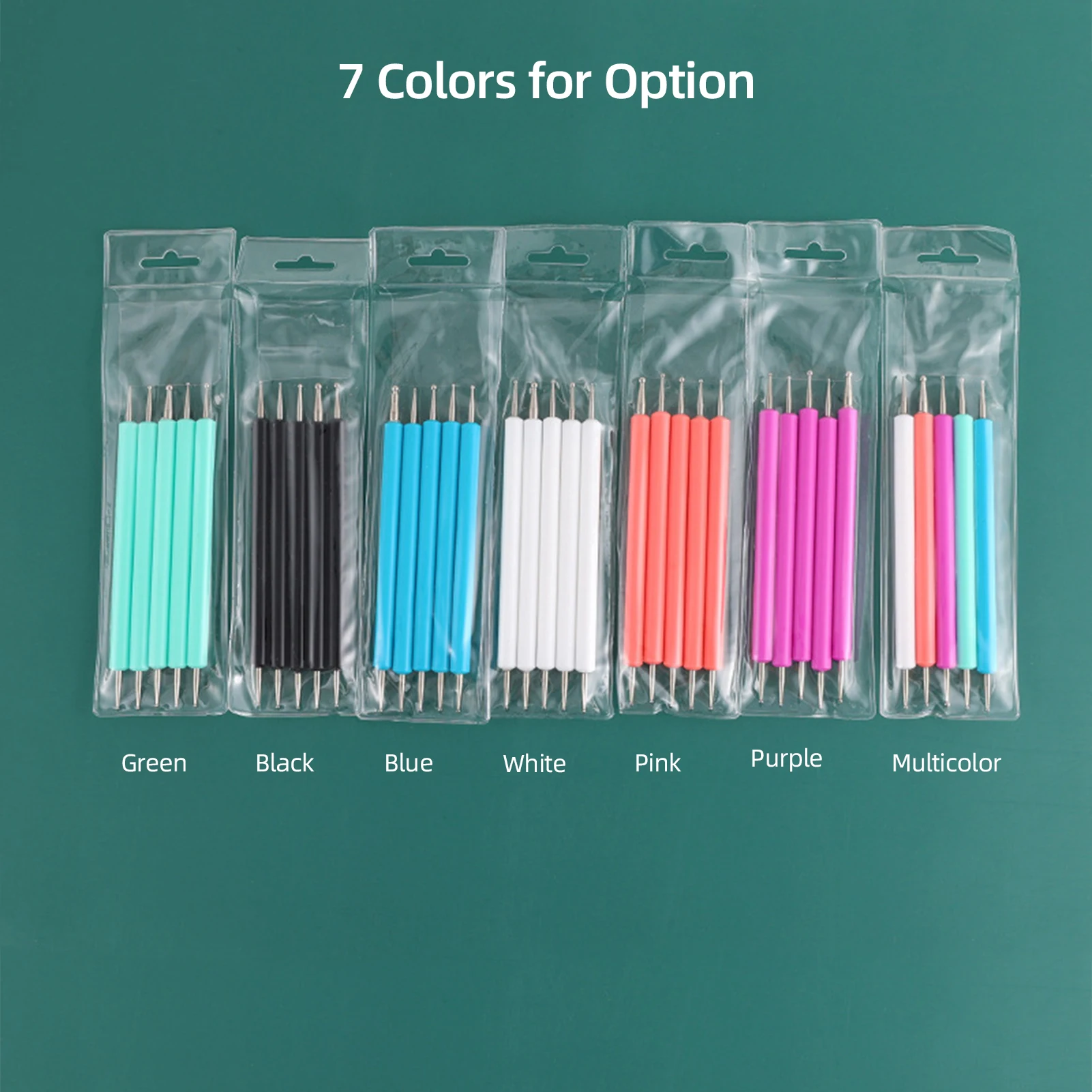 5pcs Double Ended Dotting Tools Set Pattern Tracing Ball Stylus Pen for Mandala Rock Painting Embossing Pattern Pottery Clay