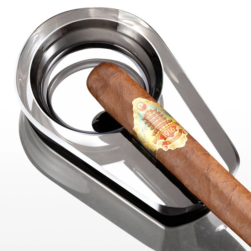 

New Cigar Ashtray Crystal Glass Cigarette Holder Men Outdoor Ash Tray for Patio Indoor Outdoor Home Office Tabletop Desk Decor