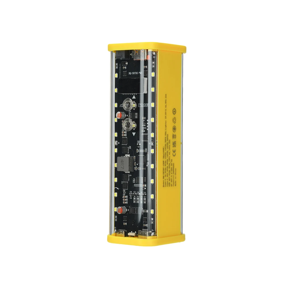 PD 100W Super-Schnell-Ladegerät Powerbank-Kit, lötfrei, 8-Zellen 21700 Batteriehalter, DIY-Ladegerät, transparente Hülle – Detail 10