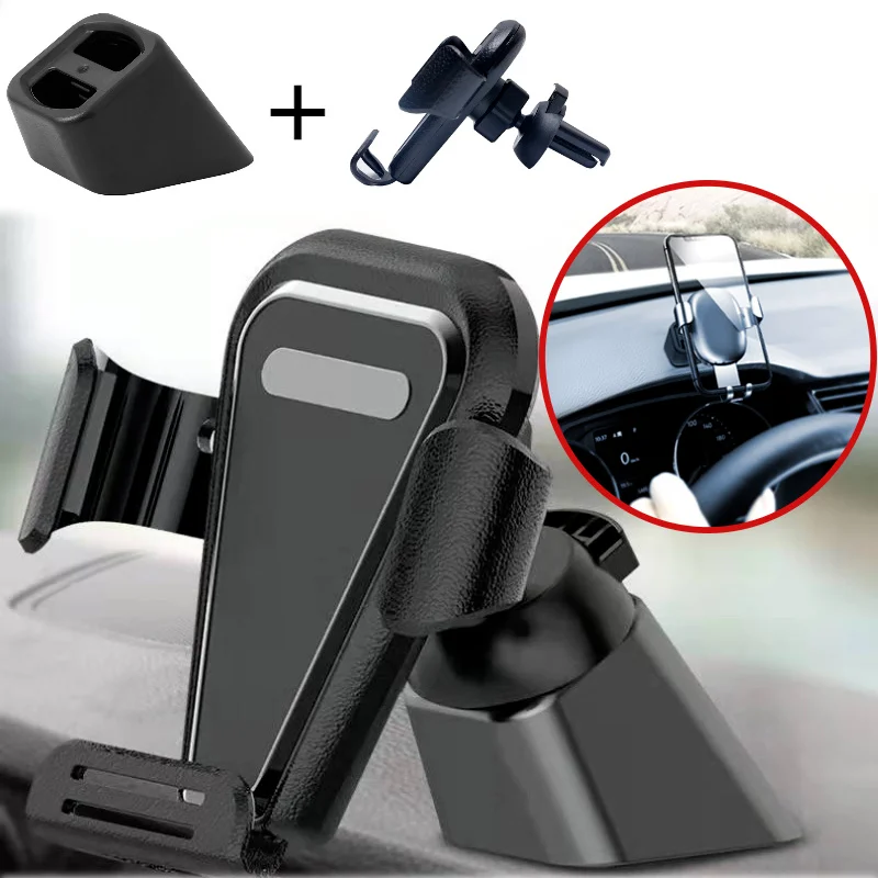 

Mini Phone Holder Base Car Dashboard Air outlet Mount Fixed Air Vent Clip Stand Converter Anti-skid Bracket