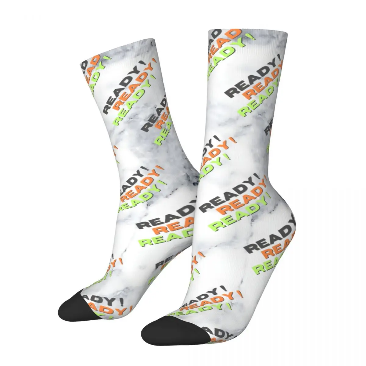 

Colour Men's Socks Retro Harajuku Ready To Race Street Style Novelty Seamless Crew Sock