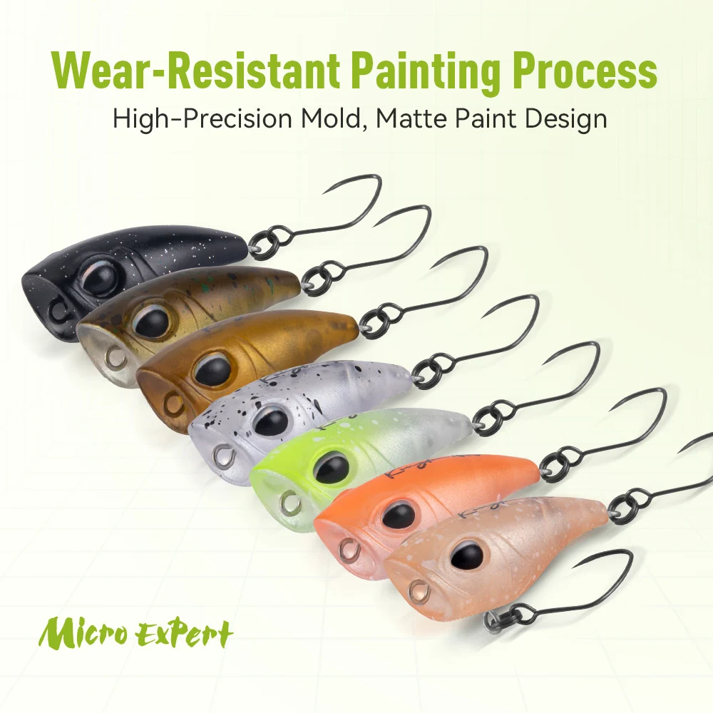 킹덤 마이크로 엑스퍼트 플로팅 포퍼 낚시 미끼 1.5 2.2g 27 34mm 마이크로 크랭크베이트 인조 하드 낚시 미끼 배스 송어 파이크