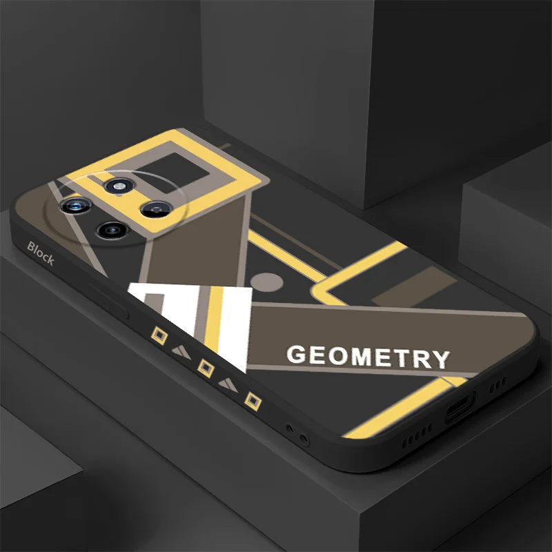 

Beautiful Geometry Phone Case For OPPO Realme 14 13 12 11 10 9 9i 8 8i 7 Pro Plus C35 C21Y C25Y C25 4G 5G Liquid Silicone Cover