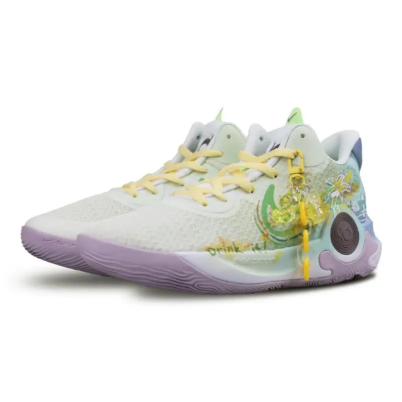 [صودا النعناع للرجال المخصص] Nike Trey 5 Ix Ep مبطنة مقاومة للانزلاق قابلة للتنفس متوسطة القمة أحذية كرة السلة للرجال أصفر G