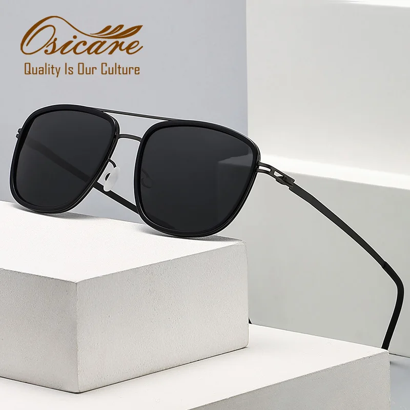 High Quality Premium Screwless No Screws Sun Glasses Lunettes De Soleil Custom Shades Polarized Luxury Branded Men Sunglasses