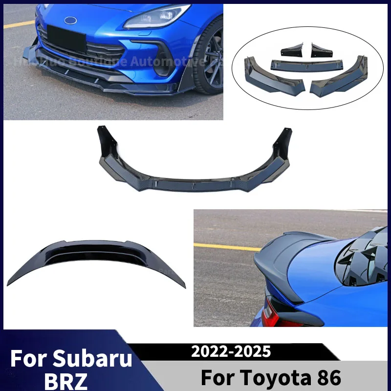 

Для Subaru BRZ для Toyota 86 2022-2025 автомобильный передний бампер, разделитель губ, боковая юбка, комплект кузова, спойлер, аксессуары для крыльев, внешние детали