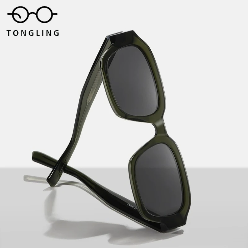 2026Men Fashion Handcrafted High-Quality Acetate Trendy Retro Women Business Casual UV-Resistant Square HighClass Sense Sunglass