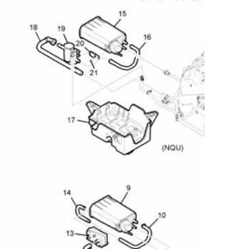 مجموعة عادم الوقود للسيارات صمام علبة الكربون لملف لولبي شيفروليه كوبيج 96553405 20880503 10357992 10382104 —L49A
