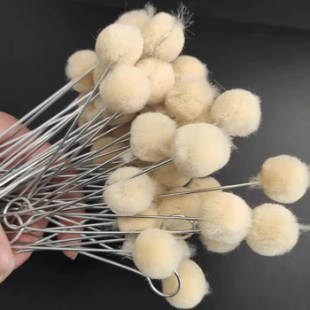 10/30pcs Palline di lana per pelle Pennello per pittura Strumento per tintura assistida Dauber Pennello per tintura in pelle Pennello in spugna Accessori artigianali