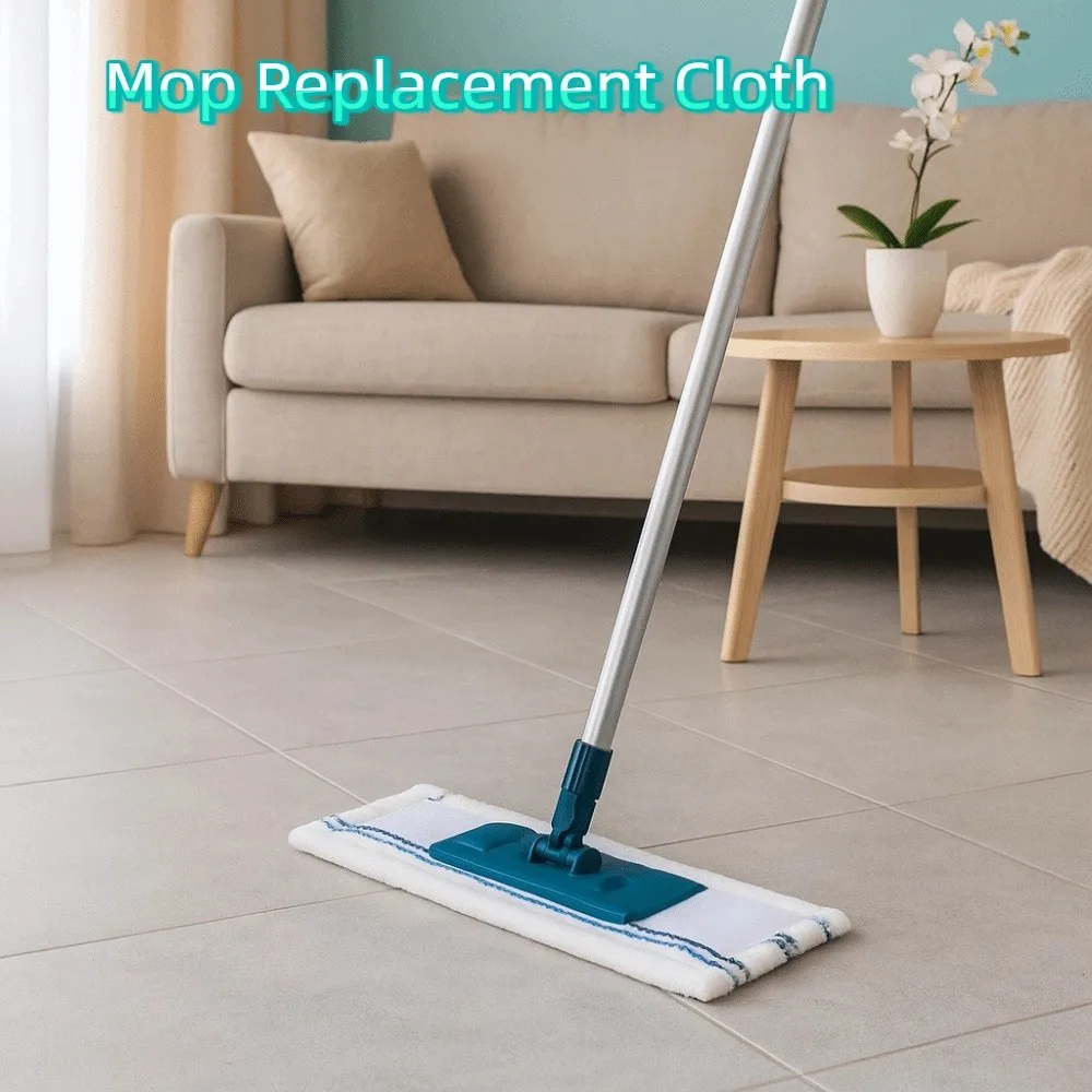 3PCS Machine Washable Flat Mop Replacement Cloth High Absorption Dry and Wet Use Dual-Use Mop Head Thickened Lint-Free
