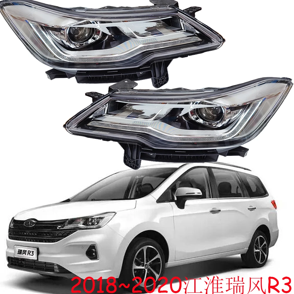 1pcs car bumper headlamp for JAC Refine R3 headlight 2018~2019y head lamp JAC Refine R3 fog lamp