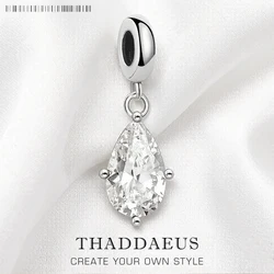 Water Drop Dangle Charm Pendant New Europe Style Jewelry For Women Classic Gift In 925 Sterling Silver
