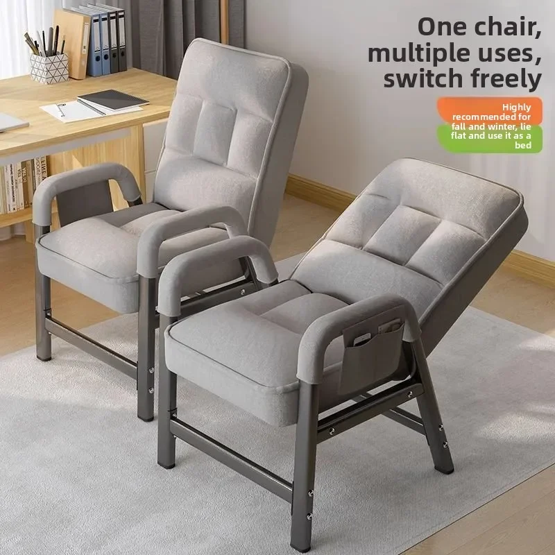 Chaise de jeu ergonomique, confortable pour de longues heures, pliable, inclinable, idéale pour le bureau à domicile, les dortoirs et l’utilisation avec un ordinateur, avec un soutien dorsal réglable.