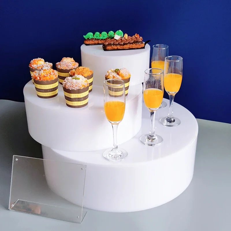 

3 шт. набор квадратных свадебных украшений, акриловый набор для десертного стола, буфетный торт, подставка для закусок, белая акриловая подставка