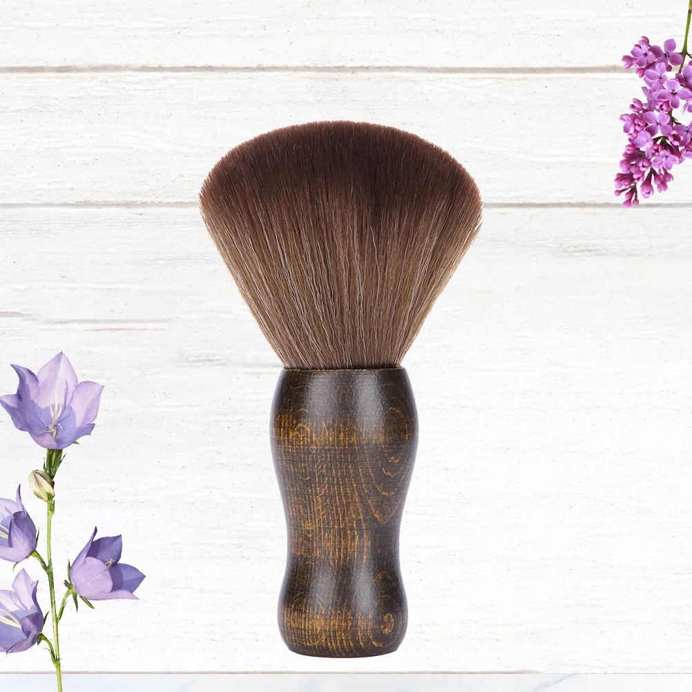 

1pc Fiber Bristle Brush Wooden Handle Brush Broken Hair Brush Portable Shaving Brush Beard Cleaning Brush