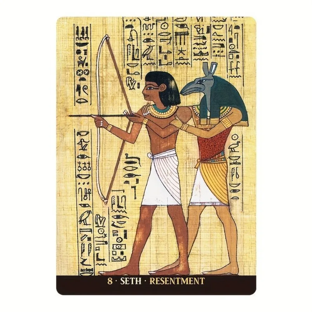 Egyptian Gods Oracle Cards - Ancient Egypt Divination Deck 12.6*8.9cm for Meditation, Guidance - Papyrus Art Style - view 3