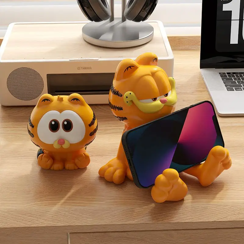 The Garfield Movie Cute Garfield Cat Figure Resin Desktop phone stand decoration Desktop Decoration Lovely Exclusive Gifts