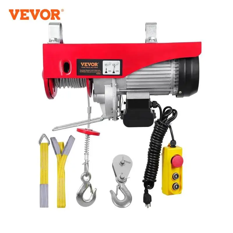 VEVOR 2200 lbs Electric Hoist Wired Remote Control Attic Lift with 40ft Single Cable & Pure Copper Motor for Garage Warehouse