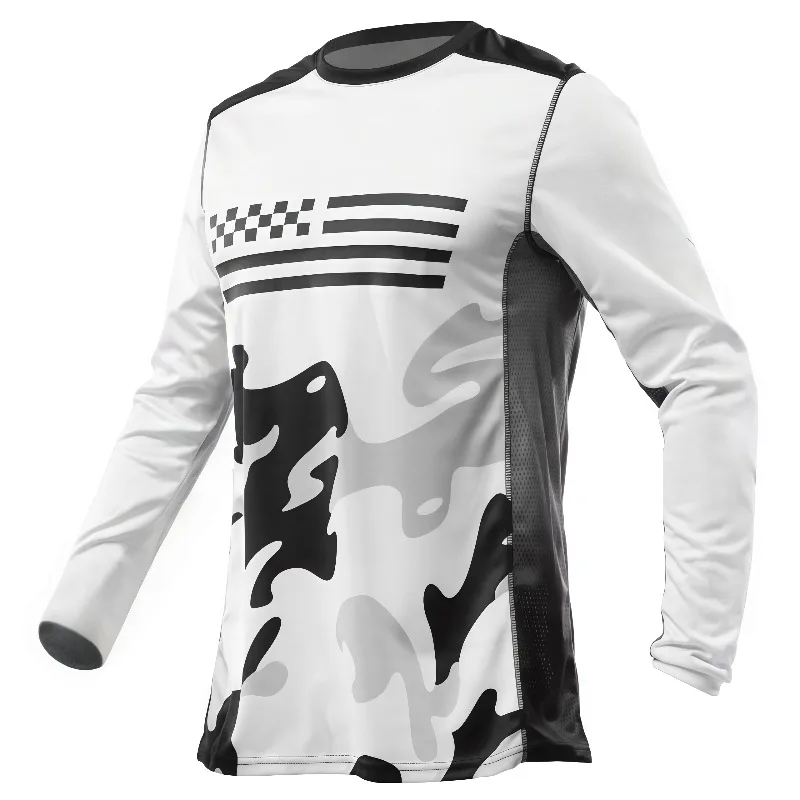 

3D Printed Quick Dry Motorcycle Riding Long Sleeve T Shirt with Stylish Biker Print for Men and Women