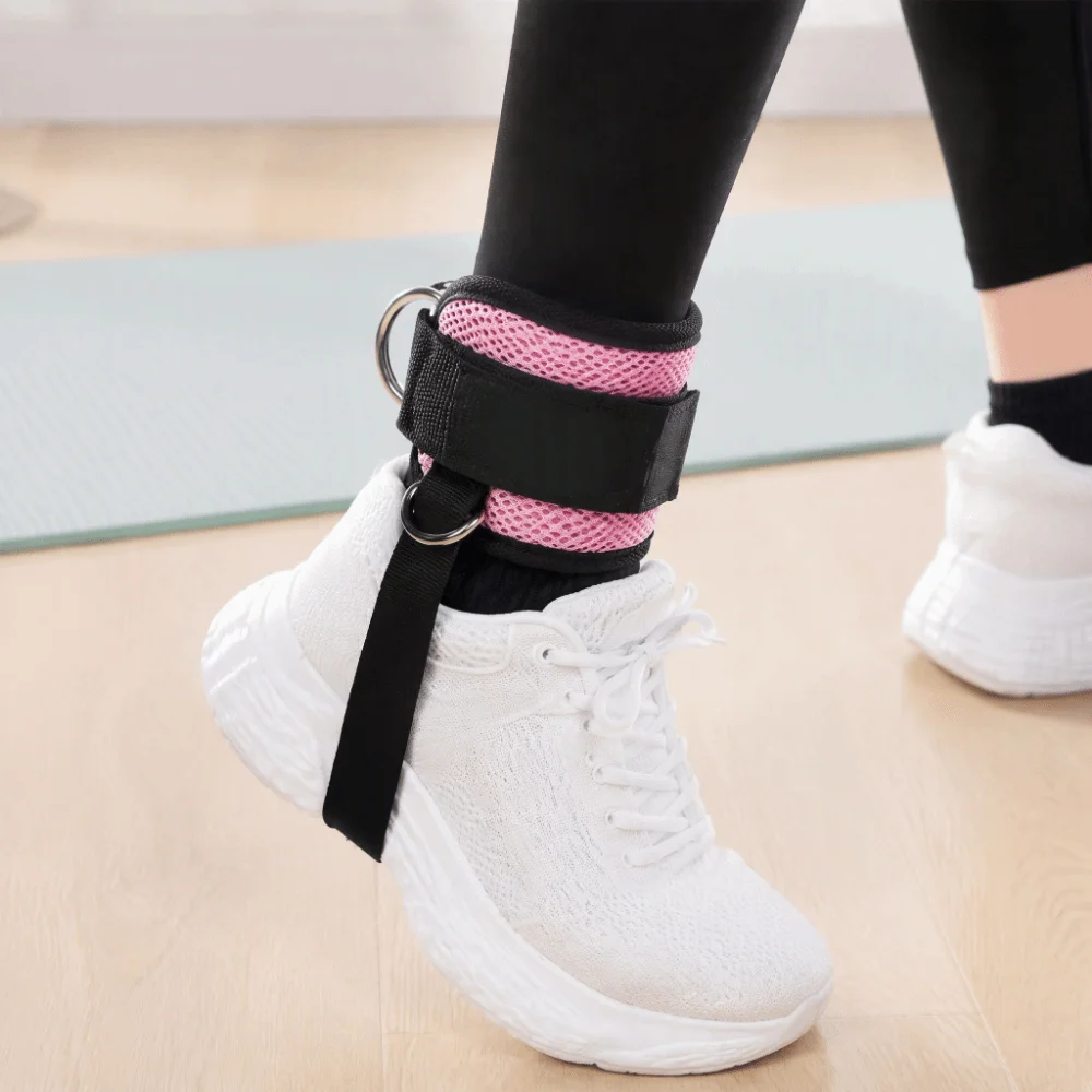 Adjustable Length Ankle Training Strap Ankle Strap Design Versatile Use Ankle Wrist Cuff Pink Color Weighted Assistance Strap