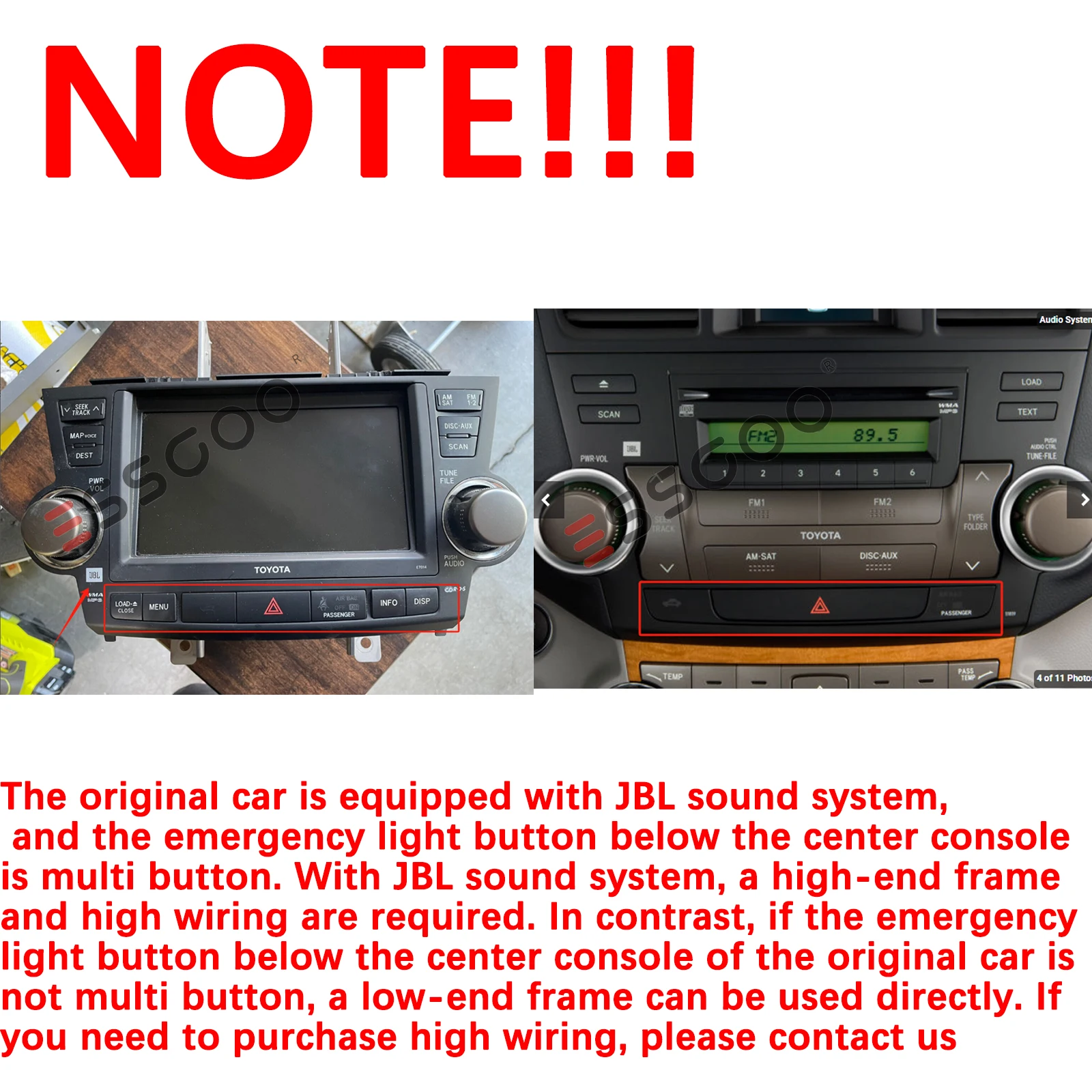 Carplay أندرويد 14 راديو السيارة التلقائي لتويوتا هايلاندر 2007 2008 2009 2010-2013 الوسائط المتعددة نظام تحديد المواقع ستيريو 2din شاشة Autoradio SWC #4