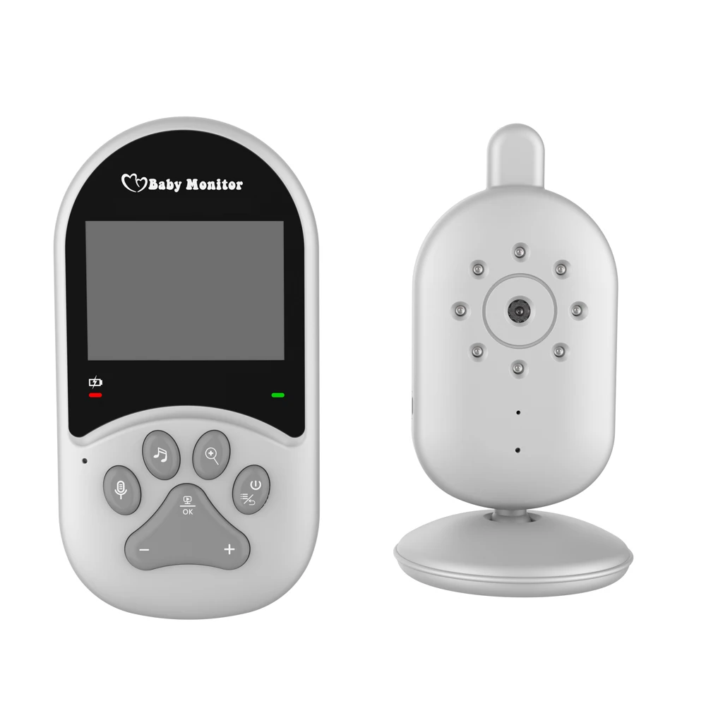 2.4Inch Screen Video Baby Monitor with Camera and Audio Night Vision,Two-Way Talk Temperature Monitor, VOX Mode, Lullabies