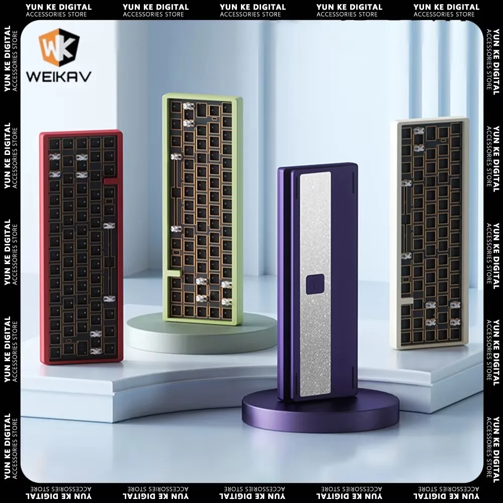 Weikav Lucky65 V2 Mechanical Keyboard Kit Aluminium Alloy Three Mode Gamer Keyboard Hot Swap Customized Gaming Accessories Gifts