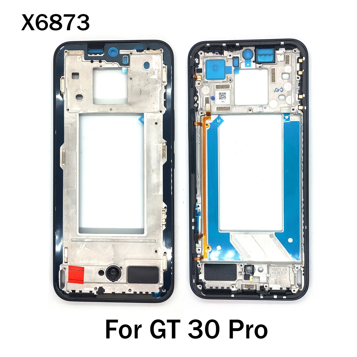 인피닉스 GT 30 프로 X6873용 중간 프레임 LCD 전면 프레임 하우징 베젤 수리 부품