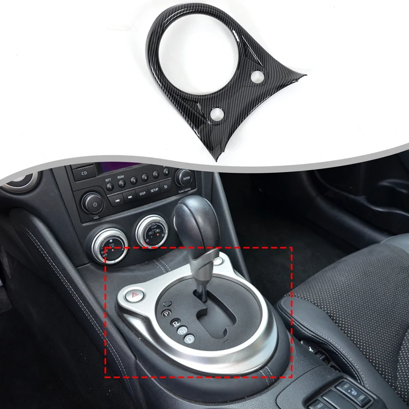 

ABS Carbon Fiber Car Center Console Gear Shift Panel Frame Cover Trim For NISSAN 370Z Z34 2009-2020 Interior Accessories