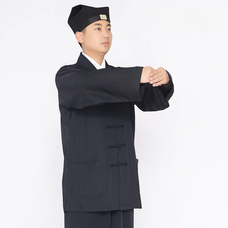 High-quality Sanqing Collar Dress Wudang Ancient Taoist Taoist Clothing Daopao tai chi suit Acrobatics Sanbao Collar