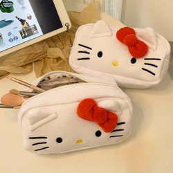 Kawaii Hellokittys Pluche Pennenzak Grote Capaciteit Student Briefpapier Opslag Schattige Cartoon Meisje Hart Draagbare Make-Up Tas Cadeau