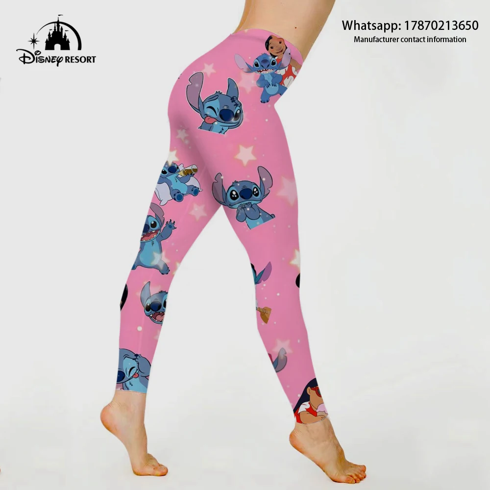 

2022 Fall New Disney Brand Mickey and Minnie Anime Print Women's Skinny Slim Yoga Pants