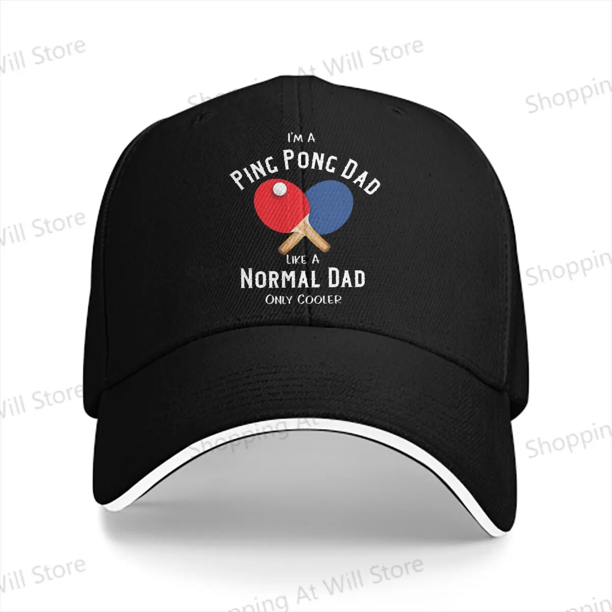 Hip Hop Ping Pong Ping Pong Apparel - Table Tennis Gifts Baseball Cap Adjustable personality Golf Hat Truck Driver Hat Unisex