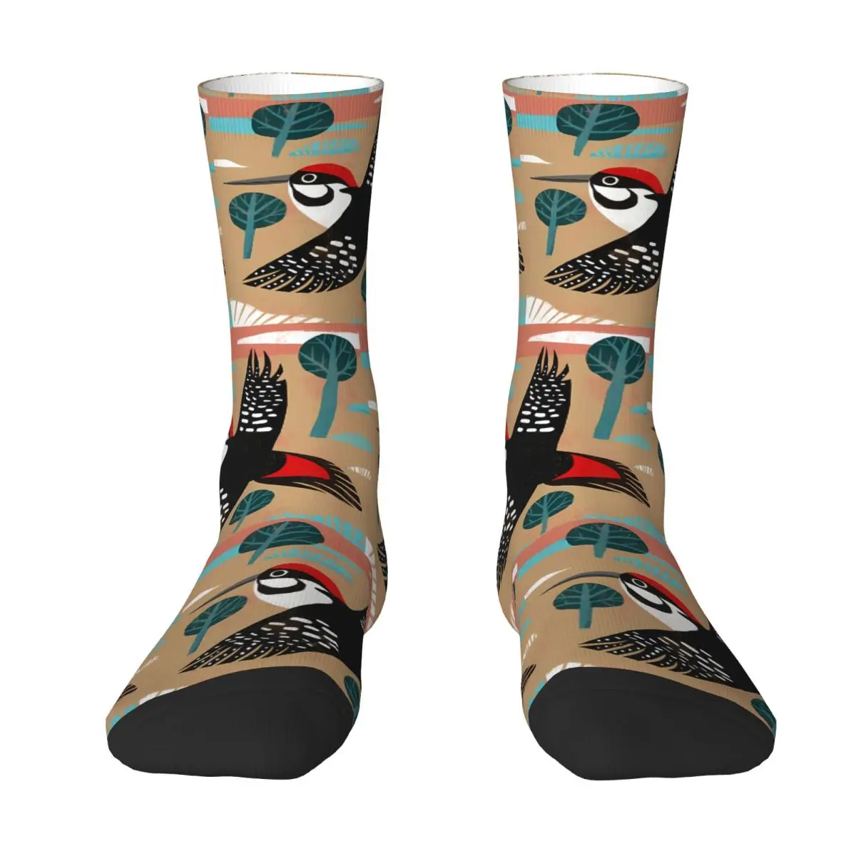 Woodpecker Sock Printed Man Polyester