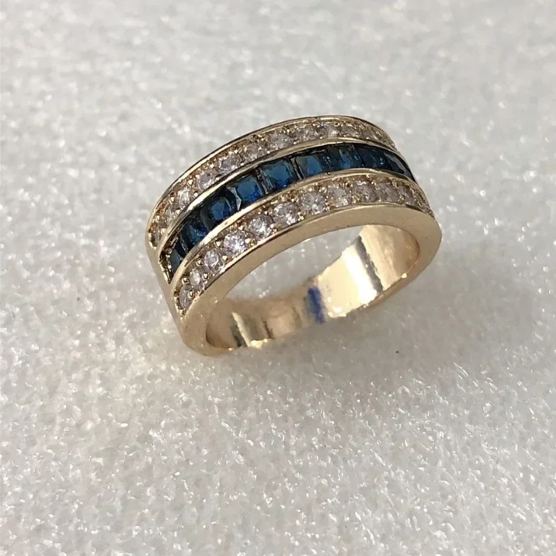 Real Diamond Sapphire Ring for Women 18k Gold Bague or Jaune Bizuteria for Jewelry Anillos Men Gemstone Anel Jewelry Gold Rings