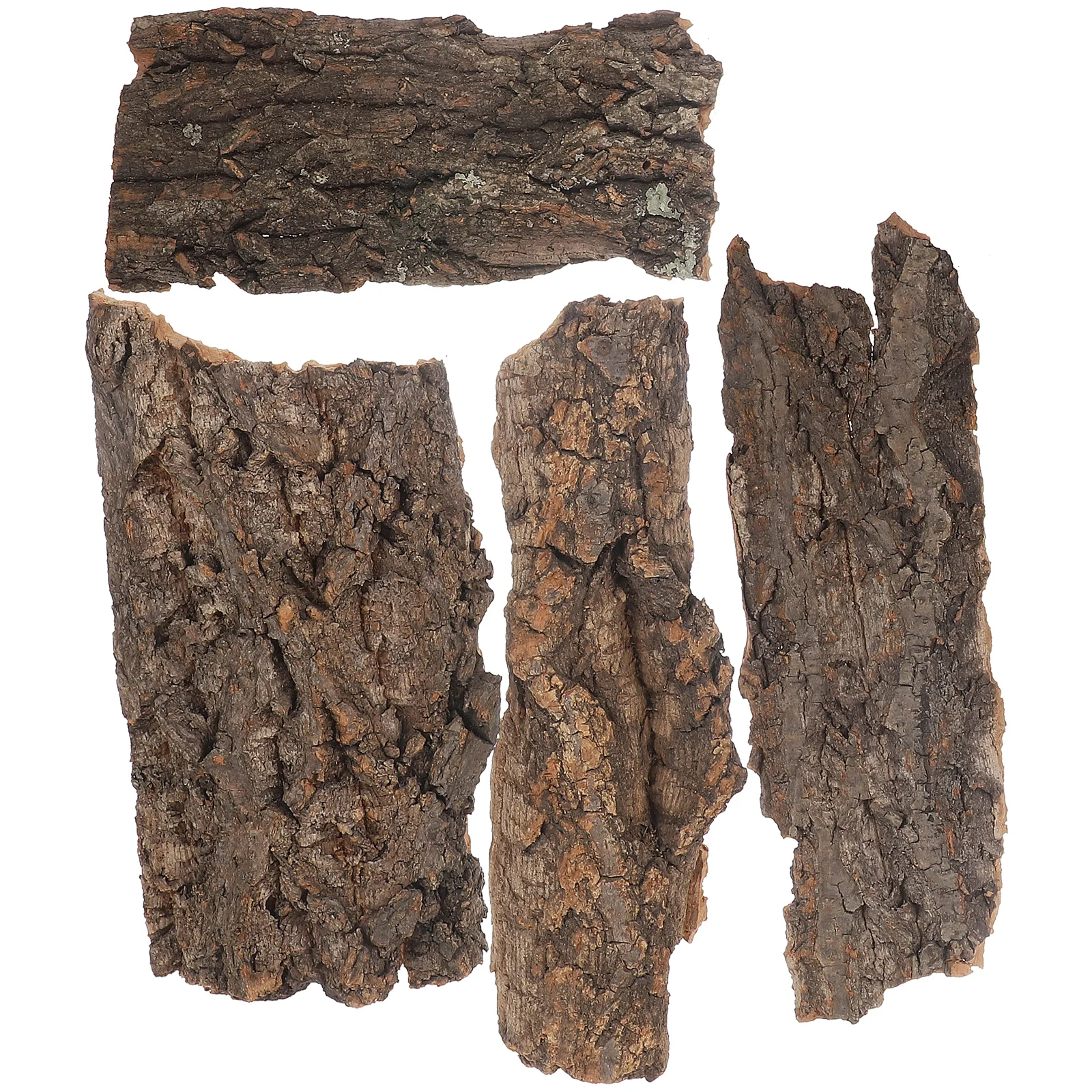 

4pcs Pet Reptile Bark Climbing Tree Bark Decorations Terrarium Tree Bark Decor Reptile Hide Climbing Barks Accessories
