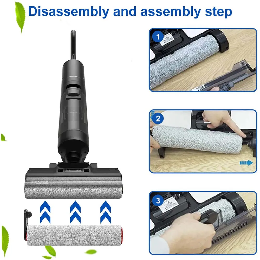 For Dreame H12 Pro/ H12 Plus/H12 Core Wet Dry Vacuum Cleaner Replacement Spare Parts Soft Roller Brush Hepa Filter Accessories