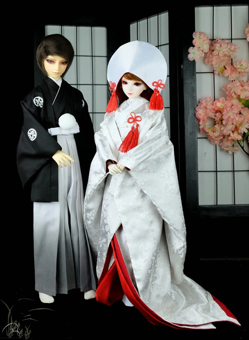1/4 1/3 Schaal BJD Kleding Japanse Oude Kostuum Furisode Kimono Outfit Voor MSD SD13 Meisje SSDF ID75 Pop Accessoires C2219