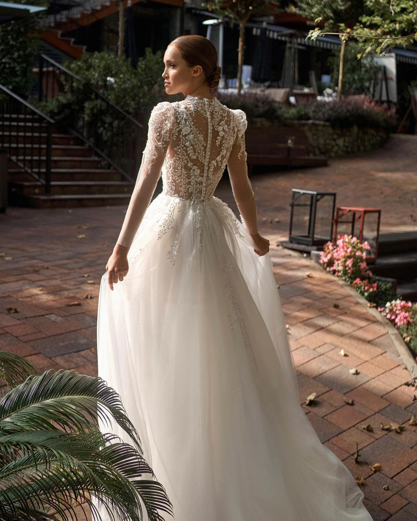 Robes de mariée bohème avec appliques en dentelle, magnifiques robes de mariée en tulle, robes de princesse personnalisées, quels que soient les patients, ligne A, conception de boutons au dos