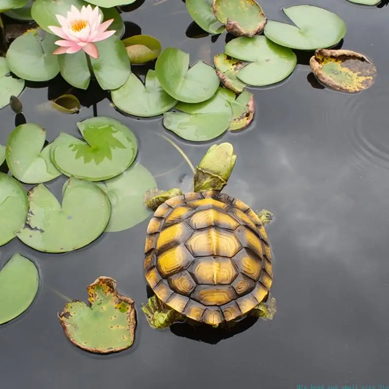 581C Floating Tortoise Pond Decoration Resin Tortoise Statue Outdoor Garden Figurine