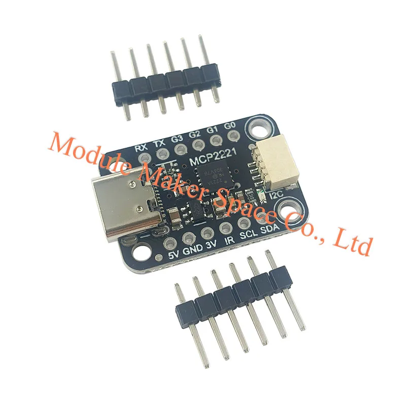 MCP2221A USB to I2C/GPIO Converter Breakout - STEMMA QT / Qwiic Plug & Play, ADC & UART,Easy Python Control